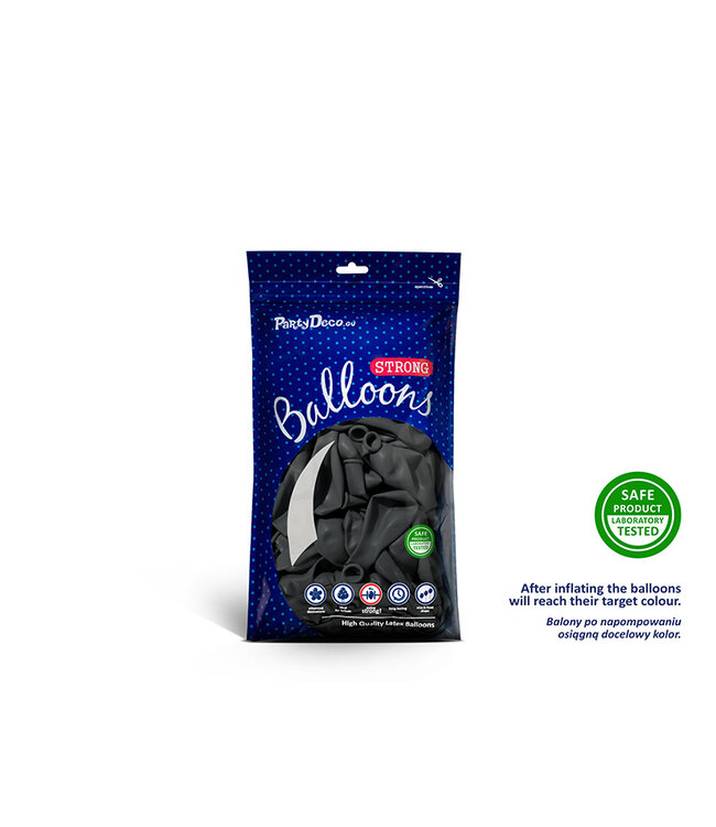 Ballonnen antraciet grijs MINI - zak 100 stuks