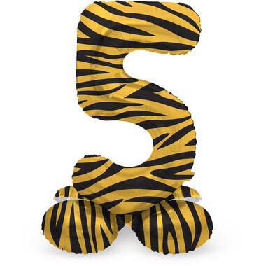 Cijferballon 5 | Tiger Chic | Staand | 72 cm