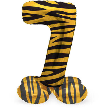Cijferballon 7 | Tiger Chic | Staand | 72 cm