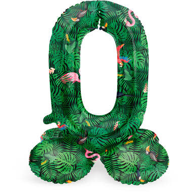 Cijferballon 0 | Jungle Vibe | Staand | 41 cm