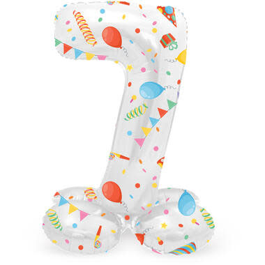 Cijferballon 7 | Joyful Party | Staand | 72 cm