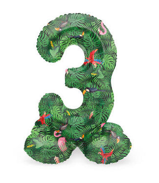 Folat OUTLET Cijferballon 3 | Jungle Vibe | Staand | 41 cm