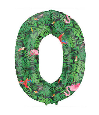 Folat OUTLET Cijferballon 0 | Jungle Vibe | 86 cm