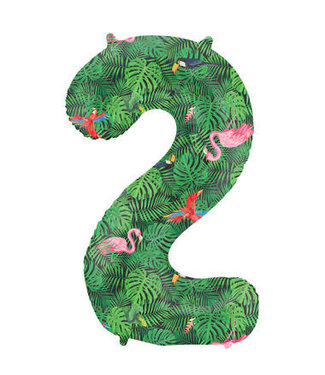Folat OUTLET Cijferballon 2 | Jungle Vibe | 86 cm