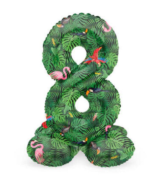 OUTLET Cijferballon 8 | Jungle Vibe | Staand | 41 cm