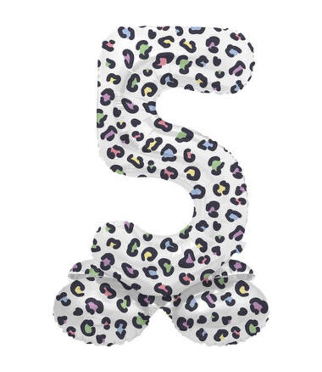 OUTLET Cijferballon 5 | Bright Panter | Staand | 72 cm