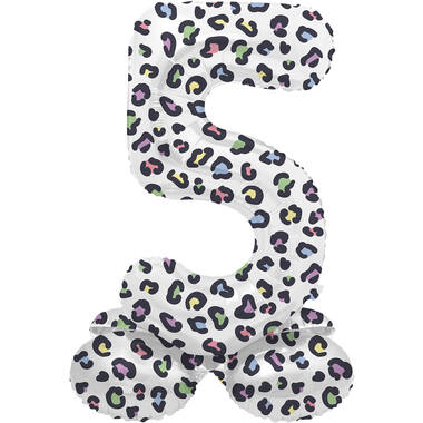 Cijferballon 5 | Bright Panter | Staand | 72 cm