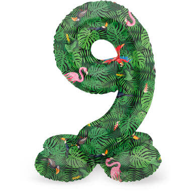 Cijferballon 9 | Jungle Vibe | Staand | 41 cm