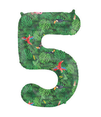 Folat OUTLET Cijferballon 5 | Jungle Vibe | 86 cm