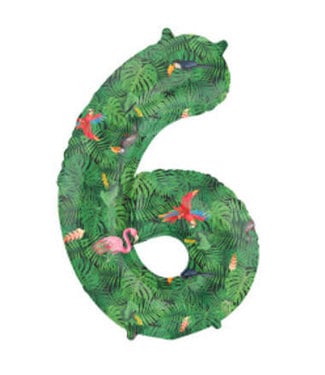 Folat OUTLET Cijferballon 6 | Jungle Vibe | 86 cm