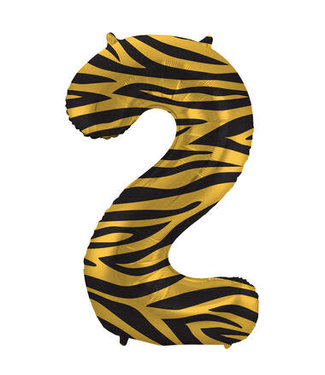 Folat OUTLET Cijferballon 2 | Tiger Chic | 86 cm
