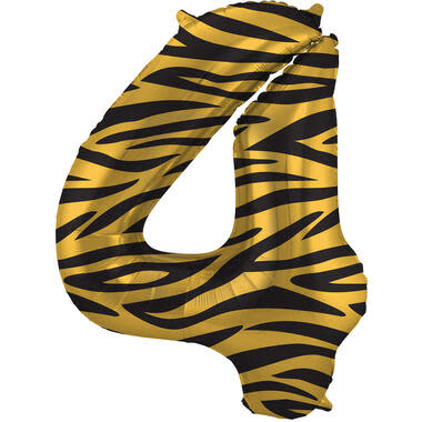 Cijferballon 4 | Tiger Chic | 86 cm