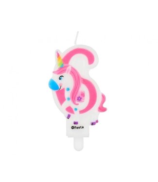 OUTLET Unicorn kaarsje 6 | 8cm