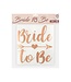 Sluier Bride to be | Wit tule & rosegouden tekst | 72cm