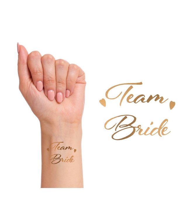 Tattoos Team Bride | 16 stuks | Goud