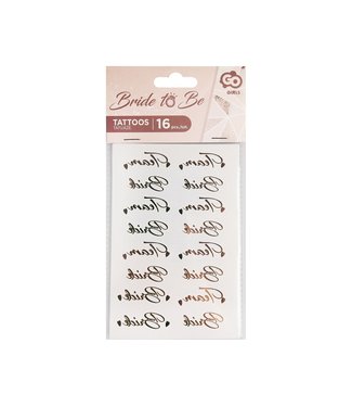 Tattoos Team Bride | 16 stuks | Goud