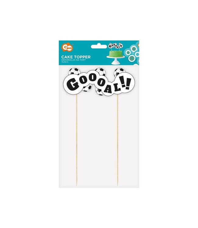 Taarttopper voetbal Goal! | 15 x 19cm