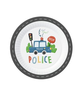Bordjes politie | 6 stuks | 23cm