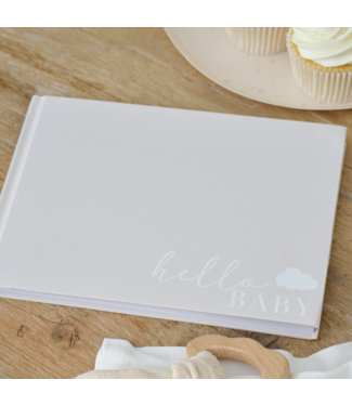 Ginger Ray Gastenboek Hey Baby | Nude cream | 32 pagina's