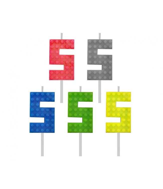 Building blocks kaarsje 5 | 5,5 cm