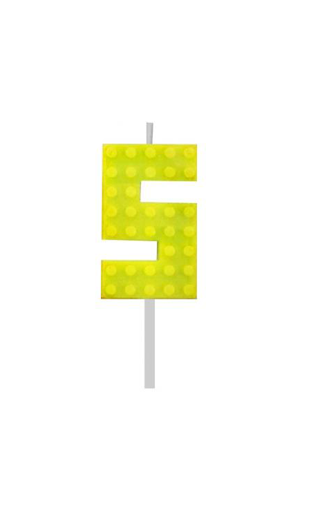 Building blocks kaarsje 5 | 5,5 cm