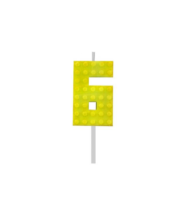 Building blocks kaarsje 6 | 5,5 cm