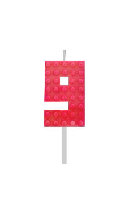 Building blocks kaarsje 9 | 5,5 cm