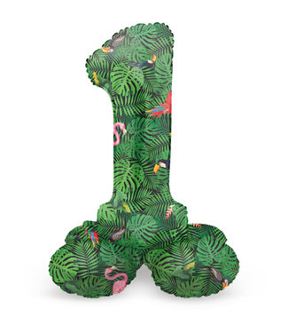 Folat OUTLET Cijferballon 1 | Jungle Vibe | Staand | 72cm