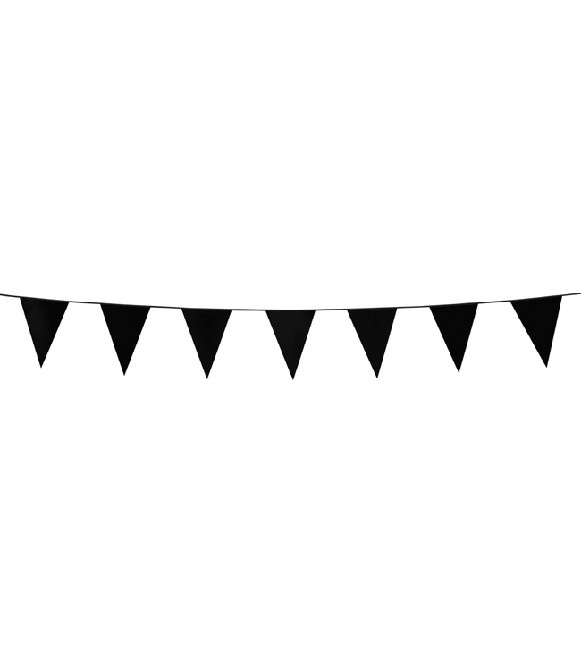 Globos Mini vlaggenlijn zwart | 3 meter