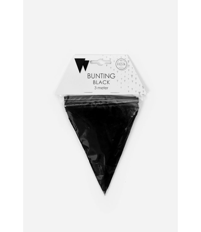 Mini vlaggenlijn zwart | 3 meter