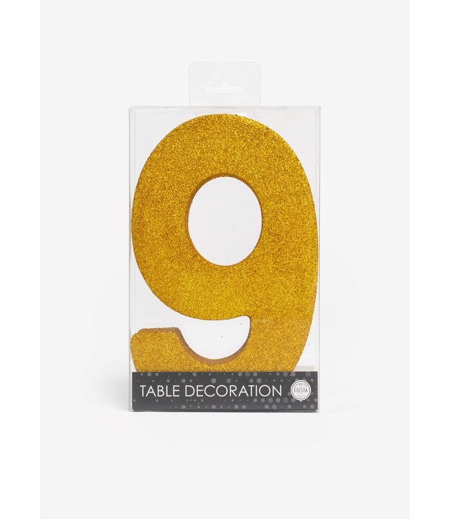 OUTLET Tafeldecoratie 9 | Goud glitter | 20 cm