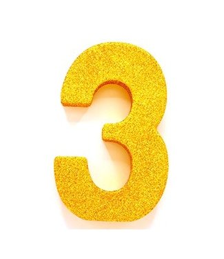 Globos OUTLET Tafeldecoratie 3 | Goud glitter | 20 cm