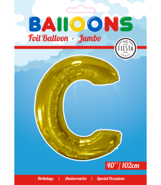 Globos Letterballon C Goud | 1 meter | Zwemdiploma C