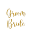 Glasstickers Bride & Groom | Goud