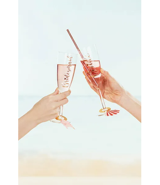PartyDeco Glasstickers Bride & Bridesmaid | Rose goud