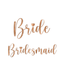 Glasstickers Bride & Bridesmaid | Rose goud