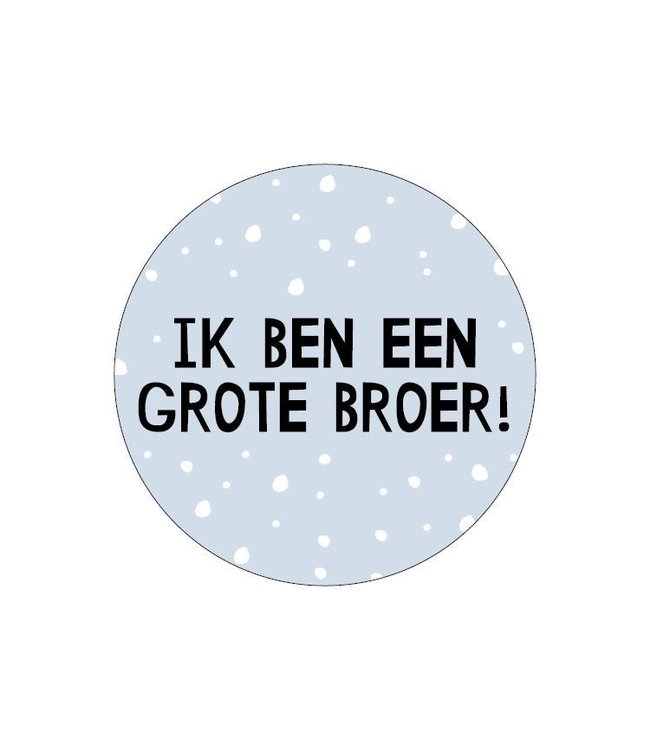 KP Stickers Ik ben een grote broer | zakje 20 stuks | blauw