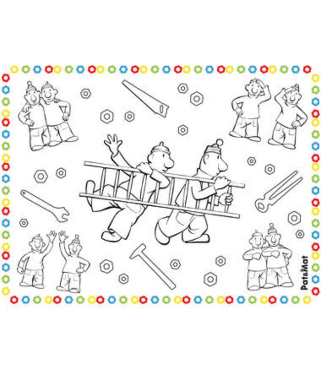 Kleurplaten/Placemats Buurman & Buurman |  6 stuks
