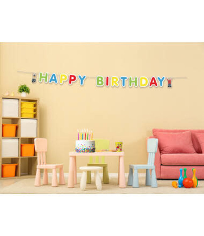 Letterslinger 'Happy Birthday' Buurman & Buurman | 1,5 meter