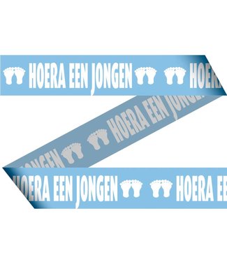 Folat Afzetlint Hoera een Jongen | 15 meter