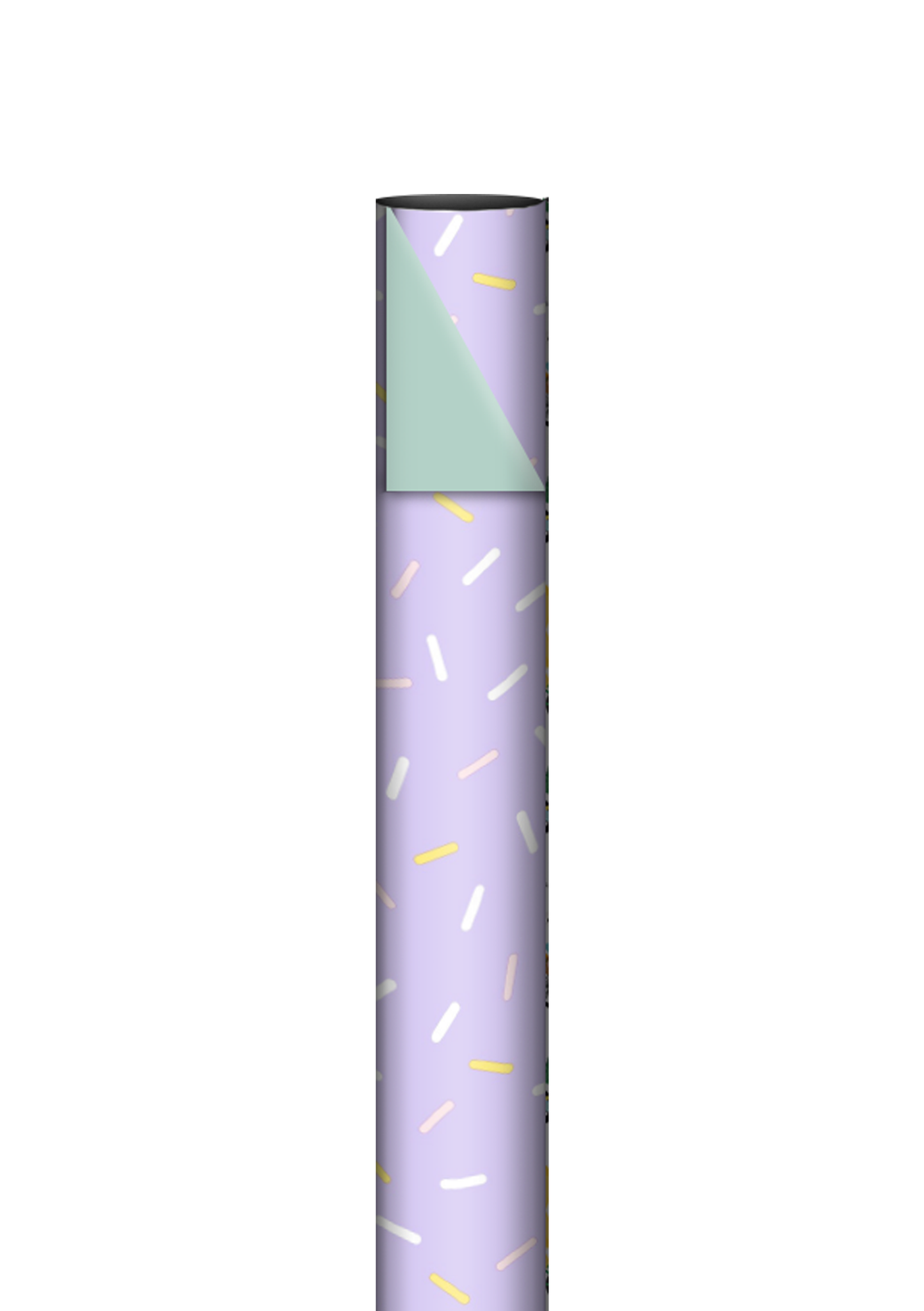 Cadeaupapier Confetti Lilac/mint |dubbelzijdig?70 cm x 2 m