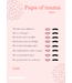 Babyshower Papa of Mama QUIZ | 5 stuks