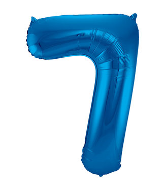 Folat Cijferballon 7 | Blauw | 86 cm