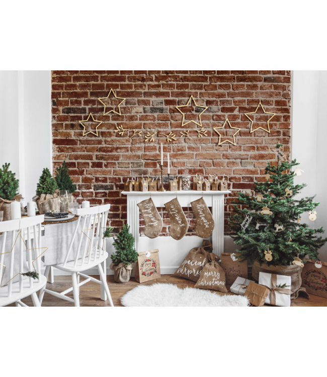 OUTLET Jute kerstsok | Daddy | 23 x 39,5 cm