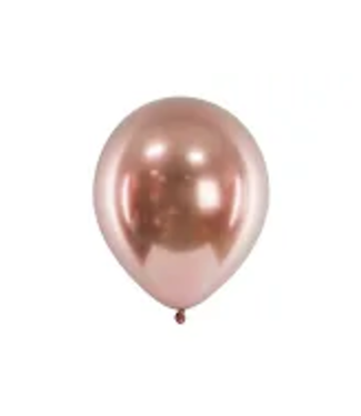 CHROME ballonnen rose | 5 stuks