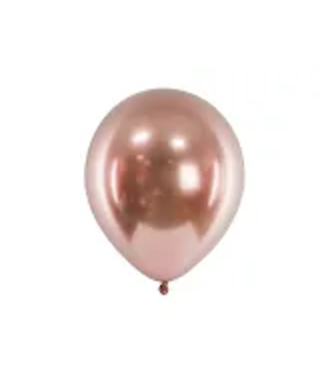 CHROME ballonnen rose | 5 stuks