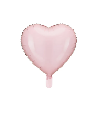 PartyDeco Folieballon hart | 45 cm | lichtroze