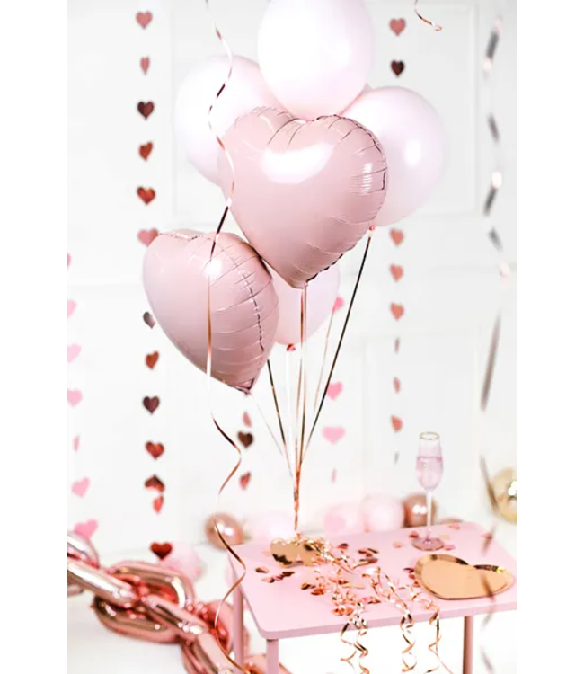 Folieballon hart | 45 cm | lichtroze