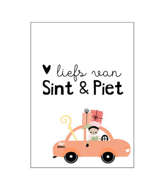 KP Kaart Liefs van Sint & Piet | Autootje