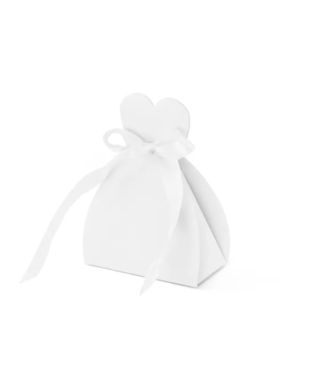 PartyDeco OUTLET Boxjes Bride | Wit | 10 stuks